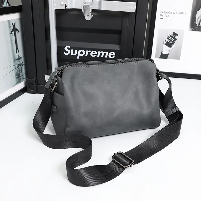 

Shoulder Messenger Trend Solid Crossbody Bag Shoulder Bag Leather Men's Handbags Crossbody Fashion Men Bags Casual Male Daily