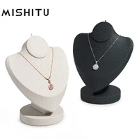 mishitu pu leather humanoid jewellery display rack for necklace props decoration for window shop original design 9 214 518 cm