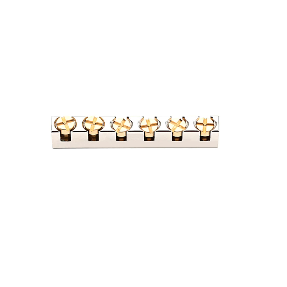

Guitar Nut String Bridge Nuts Accessories Electric Saddles Brass Metal Upper Roller Support 6 Adjustable Replacement Parts Bass