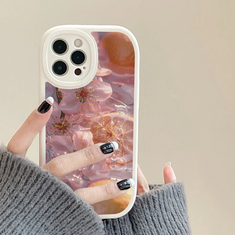 Простой художественный чехол для телефона с 3D водной рябью из жесткой кожи iPhone 16