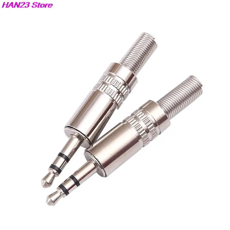 

10PCS 3.5mm 3-Pole Stereo Metal Plug Headphone Repair Replacement Stereo Male Plug Audio Cable Connector 3.5mm Stereo Plug New