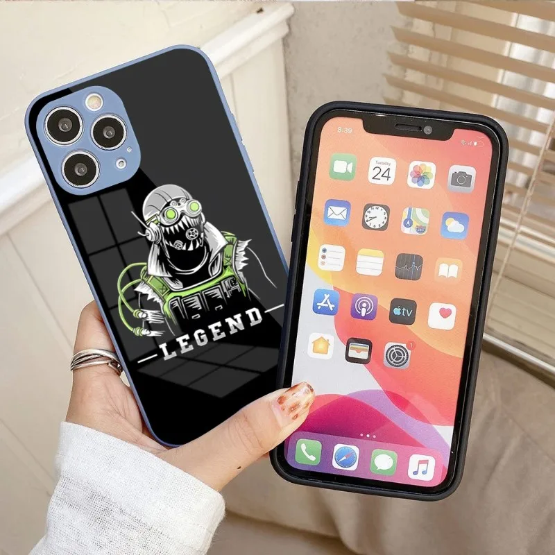 

Apex Legends Phone Case For IPhone 14 13 12 11 Pro Max X XR XS 8 7 Plus Liquid Glass Color Phone Cover
