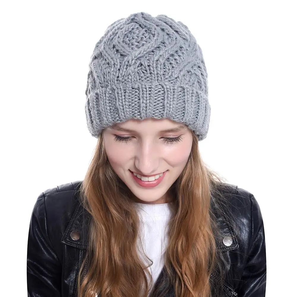 Повседневные теплые вязаные шапки ветрозащитная холодостойкая теплая шапка