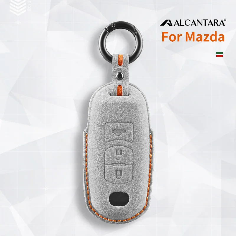 

Car Key Case Cover Holder Key Shell Buckle Alcantara For Mazda 2 3 5 6 BL BM GJ Atenza Axela Demio CX-3 CX3 CX-5 CX5 CX7 CX-9