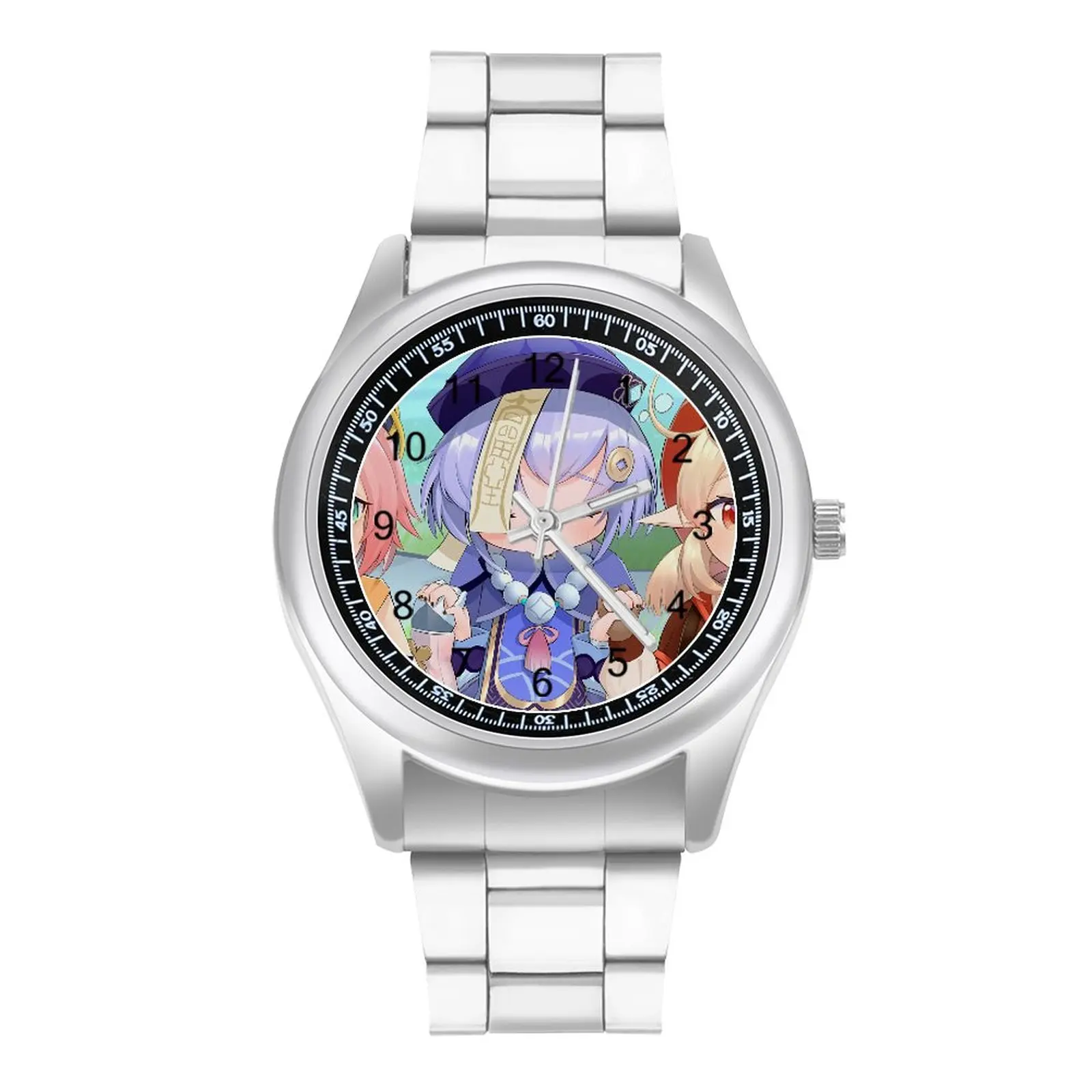 

Genshin Impact Diona Klee Qiqi Quartz Watch Chibi Girls Affordable Elastic Wrist Watch Stainless Man Office Design Wristwatch
