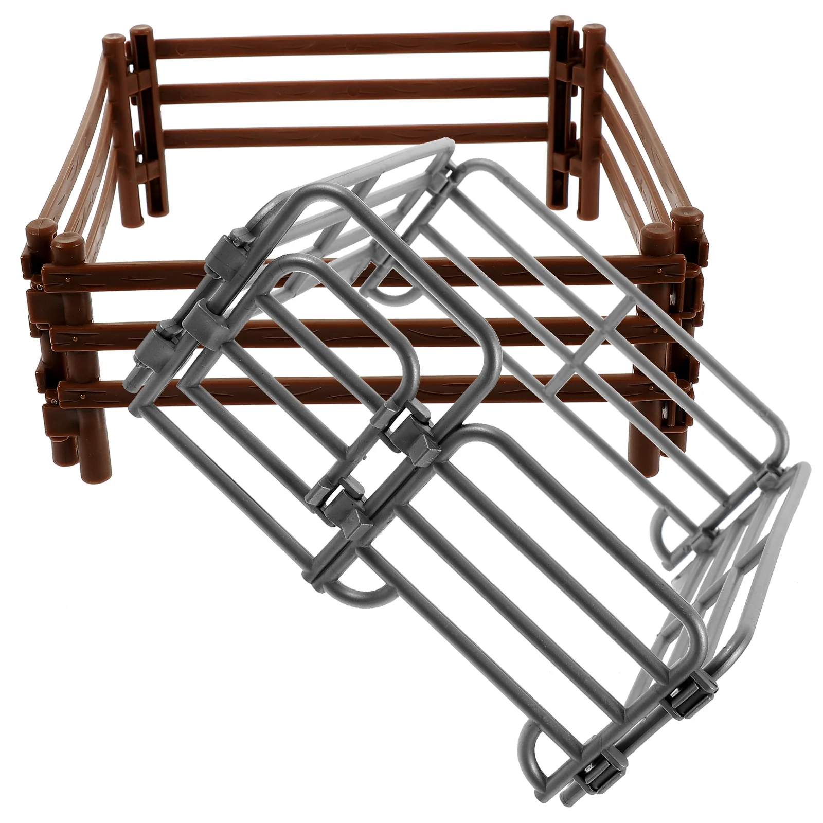 

2Pcs Simulated Farm Fence Farm Fence Miniature Farm Fence Simulated Farm Fence Miniature Garden Fence Plastic Fence Models