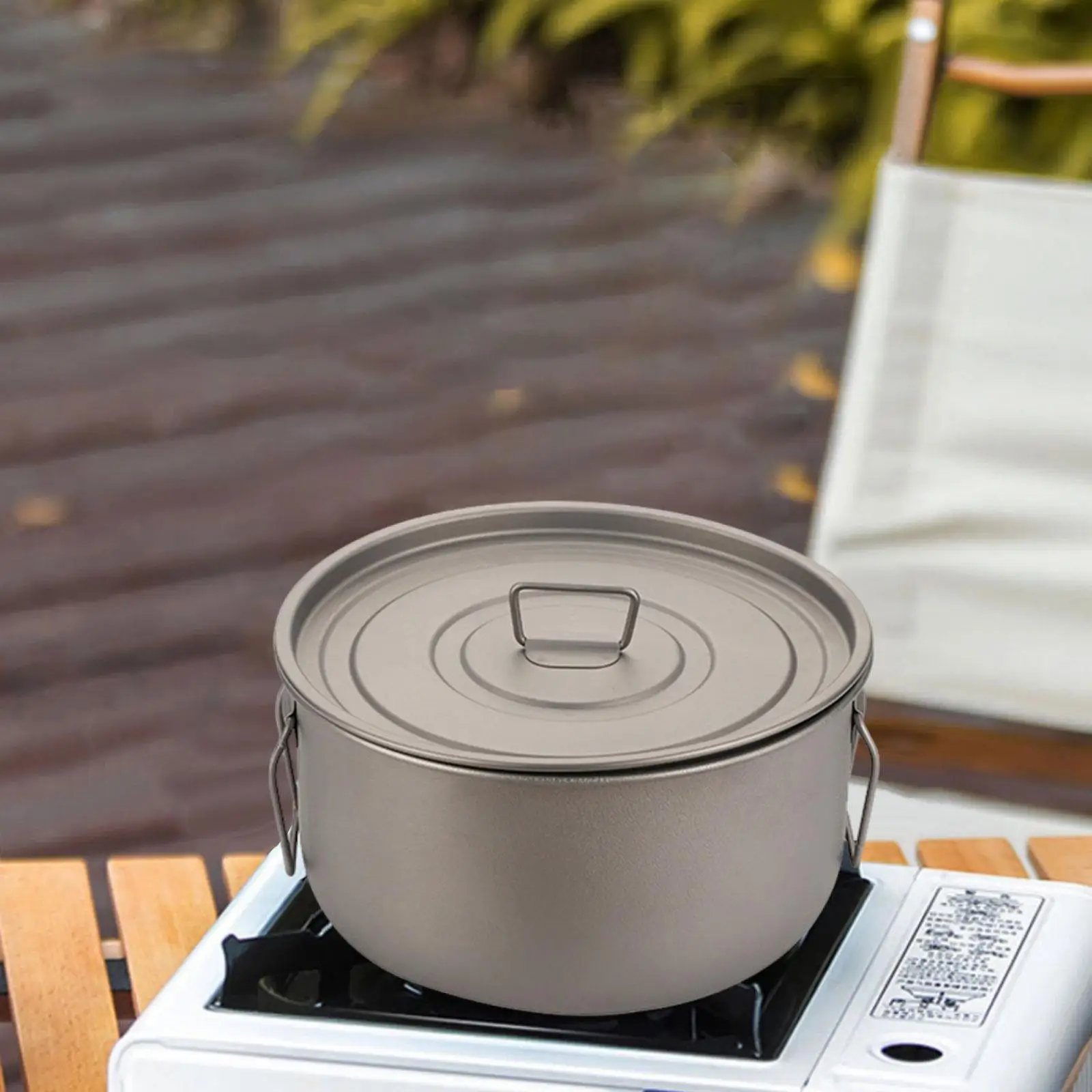 Наружная титановая кастрюля 1 8 л легко чистящаяся суповая для пеших прогулок