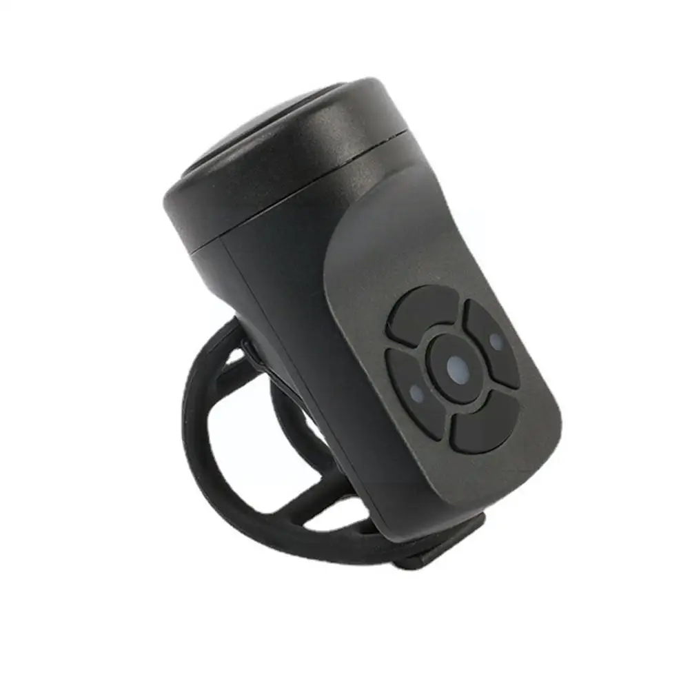 Bicycle Electric Horn Black ABS USB Rechargeable Bicycle Cycling Bell Speaker Ring Bike Accessories Loud Handlebar Alarm Ring