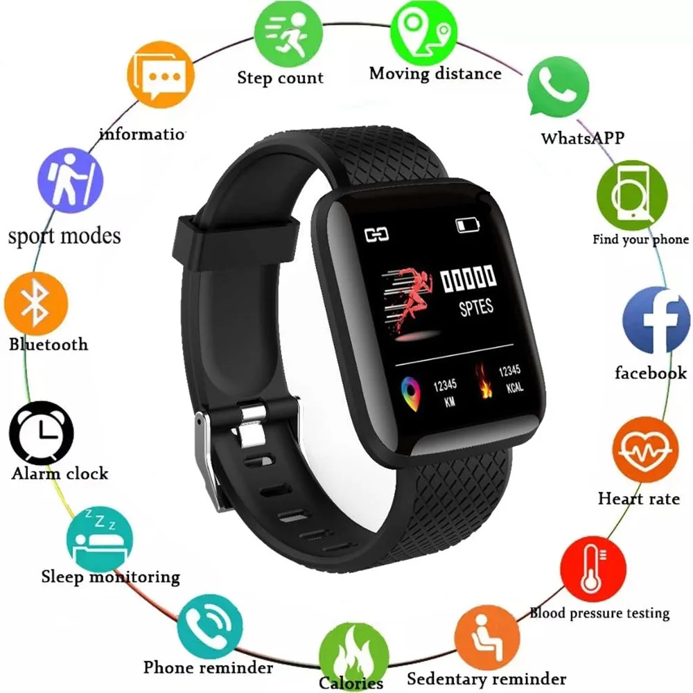 

Smart Heart Rate Monitor Touch Watch for Men Women Intelligent Bluetooth Waterproof Bracelet Digital Sport Hand Wristwatch