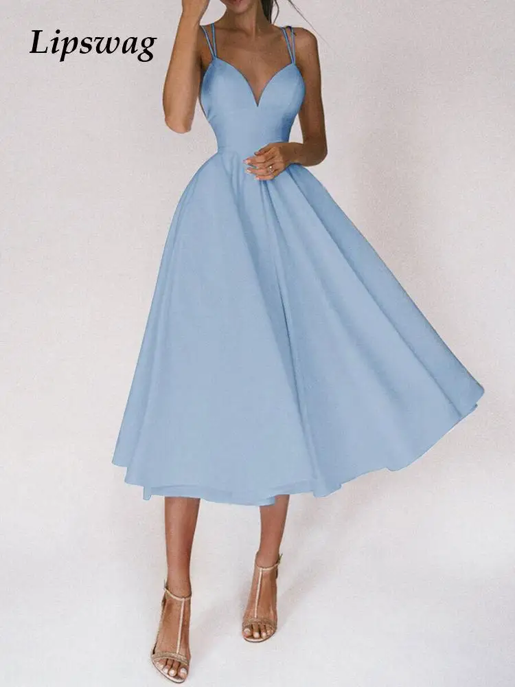 

Женское вечернее платье-макси с V-образным вырезом, открытой спиной и высокой талией