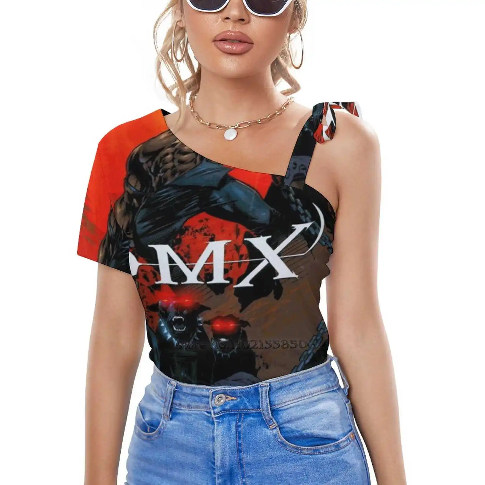 

Charming Dmx Design Women Print T-Shirt Summer Casual Tops Streetwear T Shirt Boho Ladies Top Dmx 90 S Hip Hop Hip Hop Rapper