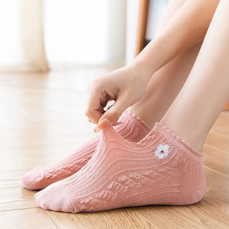 5 парт/лот летние женские носки с мультяшными животными тонкие вышитые тигровые