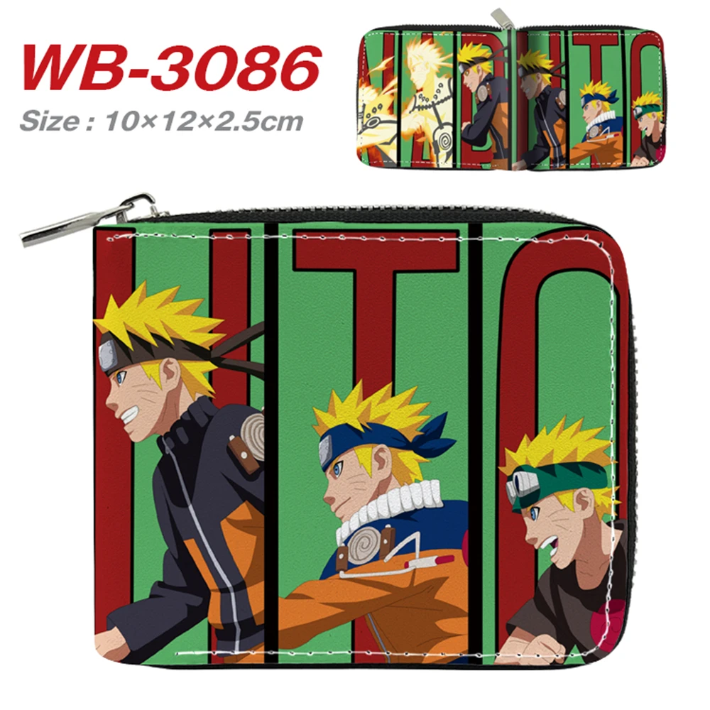 

Anime PU Printing Wallet Boys Girls Purse Cartoon Short Zipper Coin Bag Student Pocket Card Pack Photo Holder Cosplay Gifts