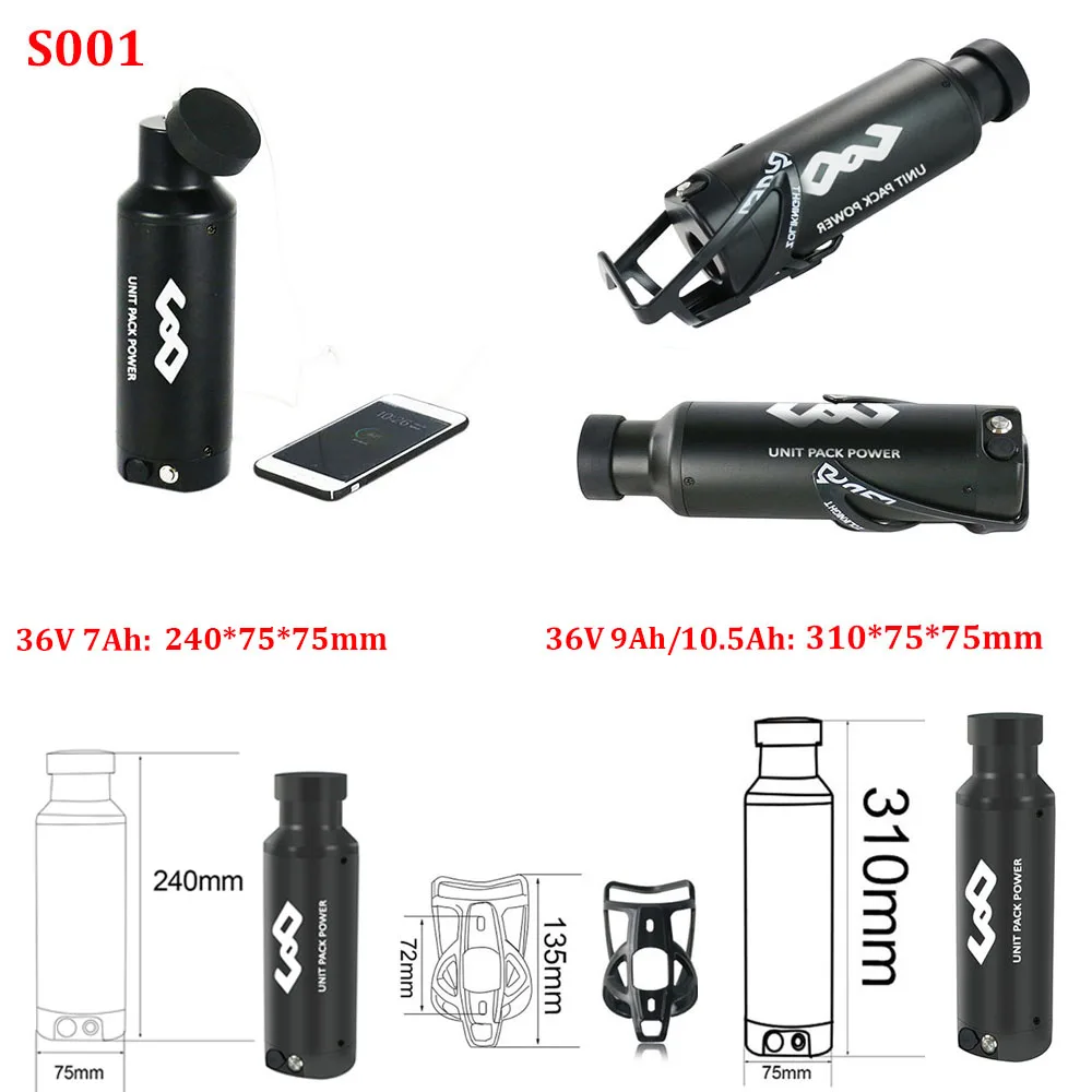 Аккумулятор для электровелосипеда Sanyo 36 В 18650 а/ч 9 батарейки 250 Bafang Tonsheng 350 Вт 500