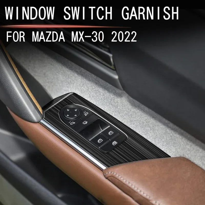 

Car Window Control Button Cover Window Switch Panel Trim Sticker for Mazda MX-30 MX30 Accessories 2022 2023