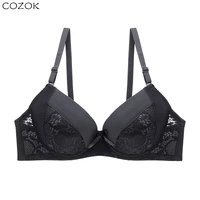 cozok bc cup small size womens bra push up lace hollow out underwear sexy ultra thin transparent small breast bralette lingerie