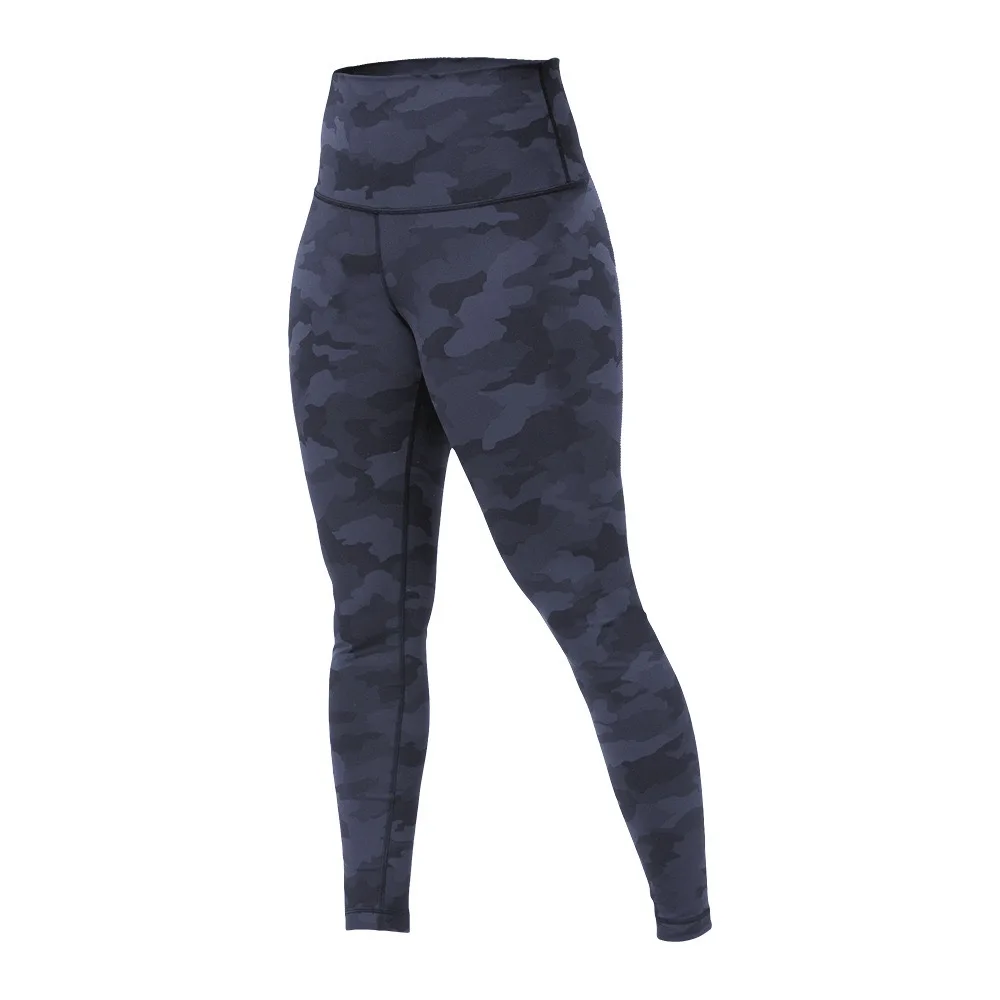 Lulu-Quick Drying Camouflage Double-Sided Matte Nude Sports, Fitness, Yoga, Night Running, Can Be Worn Out In Cropped Pants