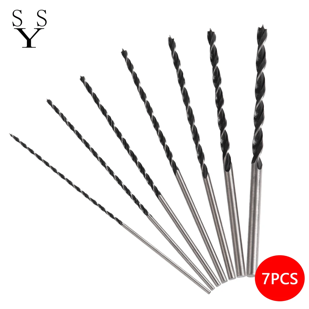 

7pcs 300mm Extra Long Rolled Wood Brad Point Drill Bit Set for Wood Precision Drilling Drill Bits for Wood in PVC Pouch