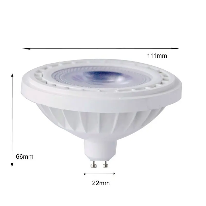 Фото COB LED AR111 GU10 G53 Лампа освещения 12 В 110 В 220 В 230 В QR111 №1