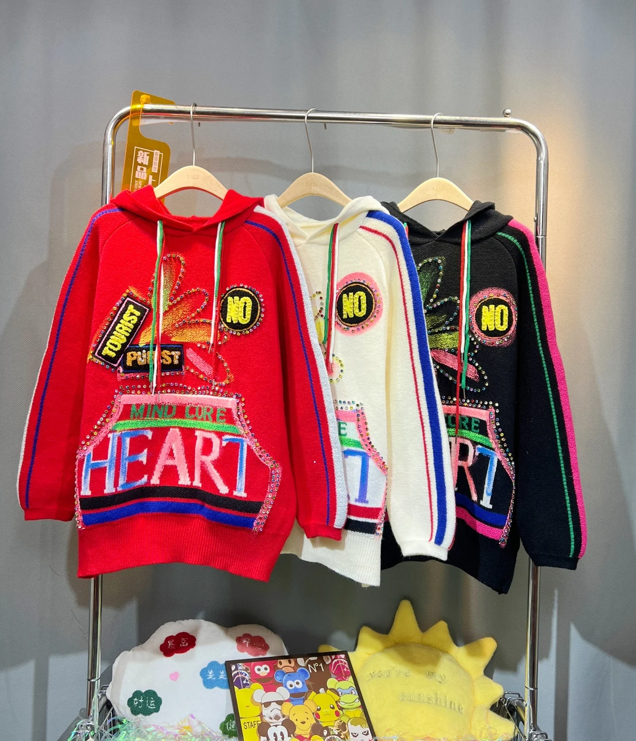 Женский трикотажный свитер с капюшоном Осень-зима