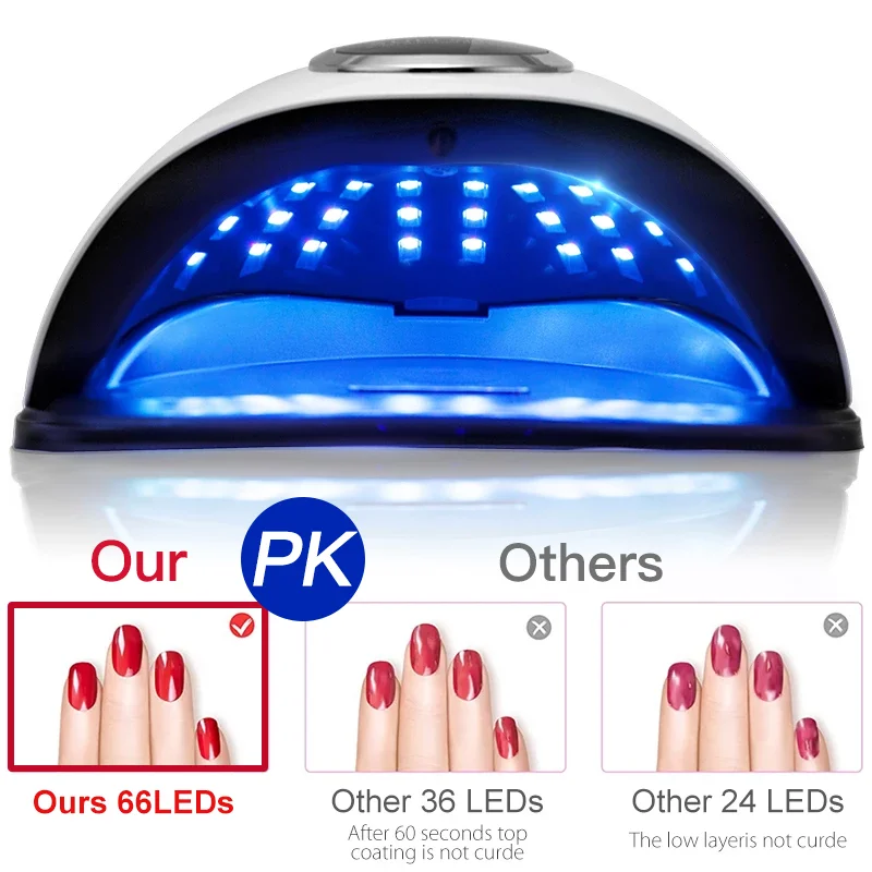 SUN X10 Max Lampara UV LED Nail Lamp for Drying Nail Gel Polish Dryer With Motion Sensing Professional Lamp for Manicure Salon