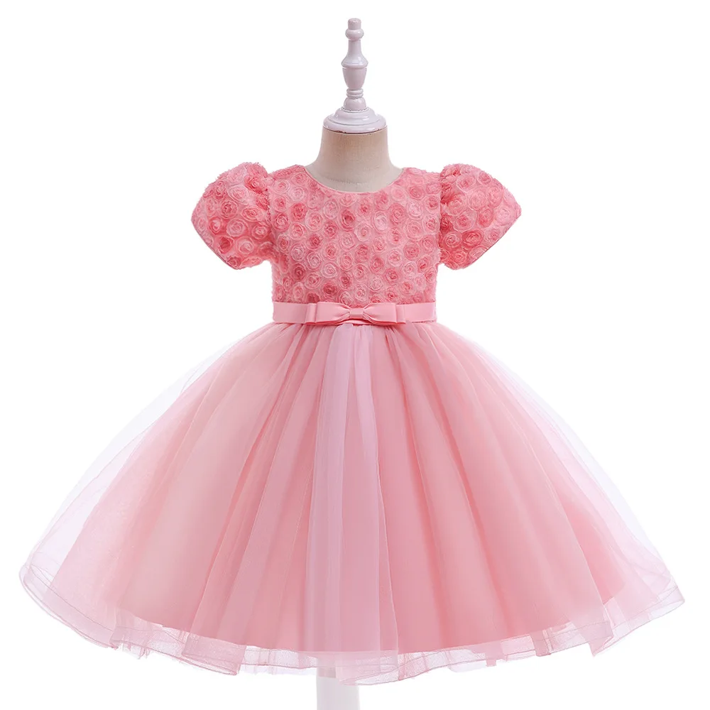 Popodion  2022 New Stereoscopic Flower Bowknot Party Dress CHD21340