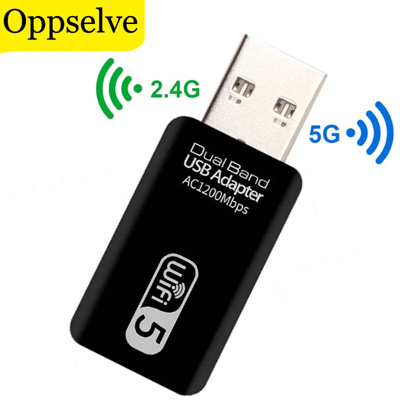 

1200Mbps Mini USB3.0 Wifi Adapter Wifi Network Card Dual Band 5G/2.4GHz Wireless AC Module USB Adapter for PC Desktop Laptop