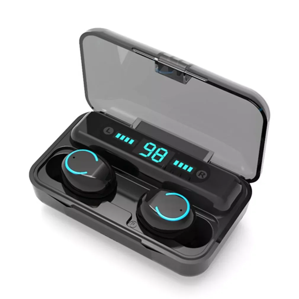 

Наушники-вкладыши беспроводные наушники Bluetooth совместимые стерео беспроводные наушники светодиодный ным цифровым дисплеем спортивные вод...