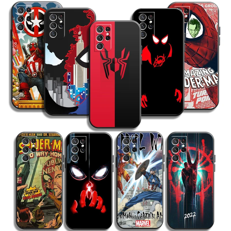 

Marvel Spiderman Phone Cases For Samsung Galaxy A31 A32 A51 A71 A52 A72 4G 5G A11 A21S A20 A22 4G Soft TPU Coque Funda