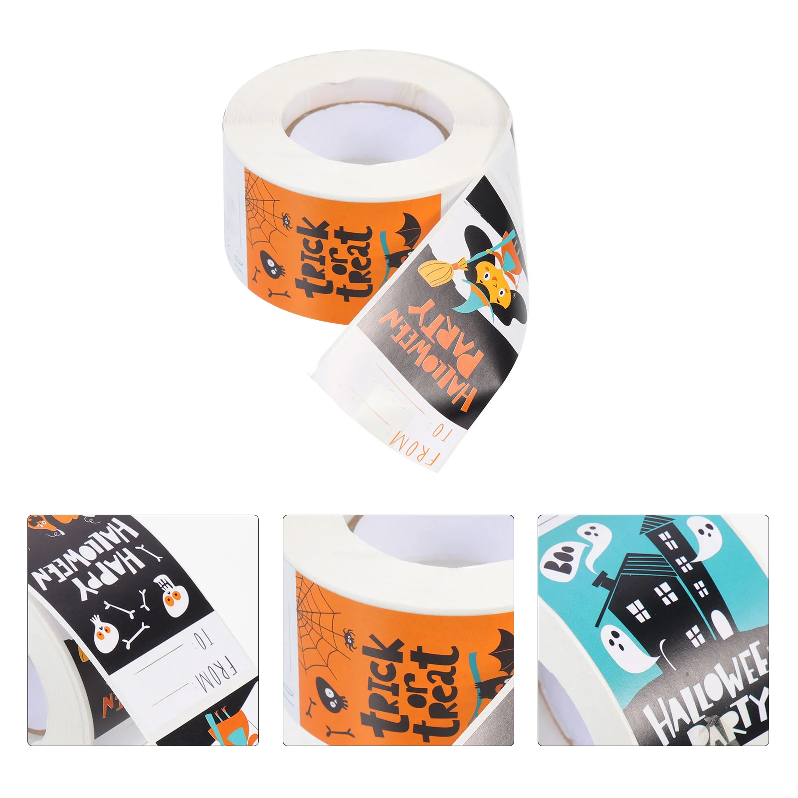 

Stickers Seal Envelope Sticker Label Trick Or Treat Round Scrapbook Pumpkin Labels Wrapping Sealing Party Decal Gift Decoration