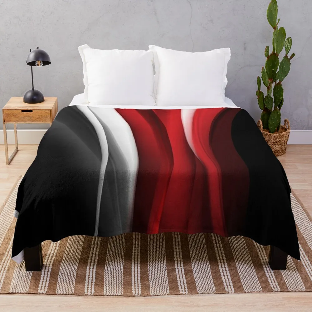 

Red And White Throw Blanket Anti-Pilling Flannel