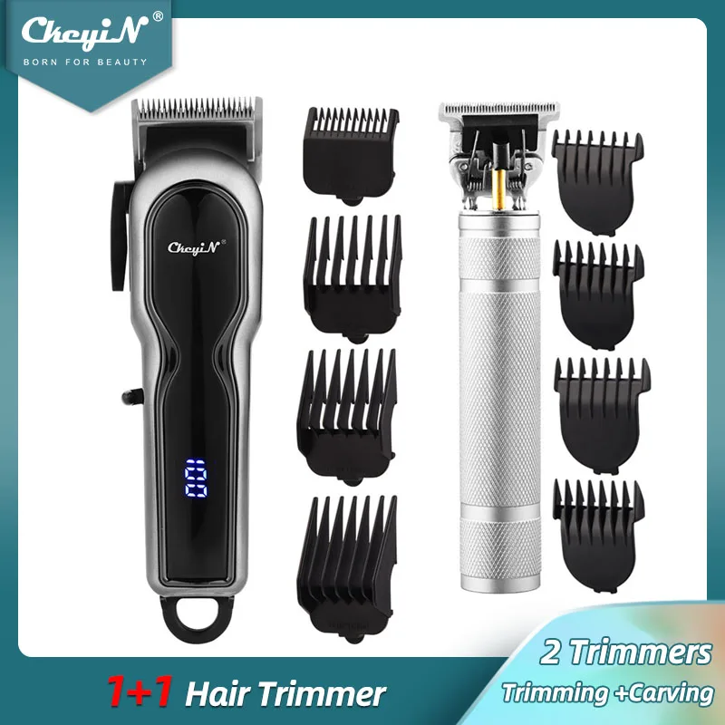 

CkeyiN Professional Electric Hair Clipper Corded Cordless Hair Trimmer Men Barber Undercut Carving Device 0mm Baldhead Shaver