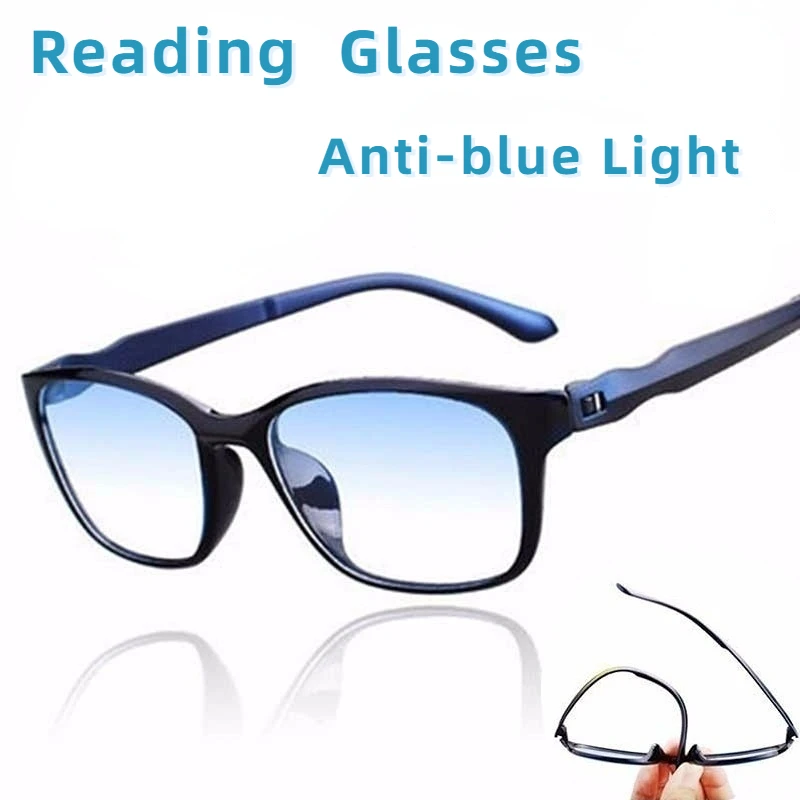 

New Reading Glasses Men Anti Blue Presbyopic Eyeglasses Antifatigue Computer Eyewear +0.0 +1.0 +1.5 +2.0 +2.5 +3.0 +3.5 +4.0