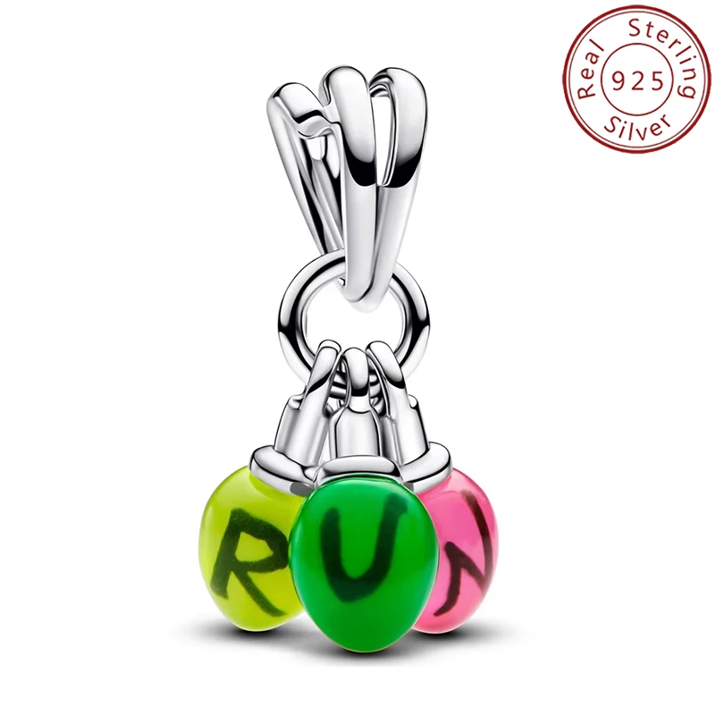 Подвески из стерлингового серебра 925 пробы бусины светящиеся сердечки странные