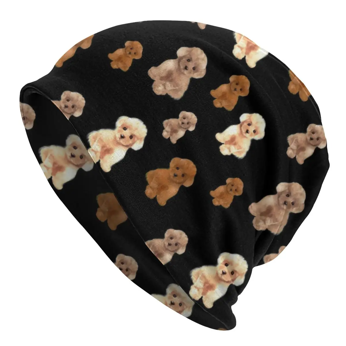 Teacup Poodle Dog Slouchy Beanie Men Women Custom Street Winter Warm Skullies Beanies Hat Adult Pet Lover Knitted Bonnet Cap