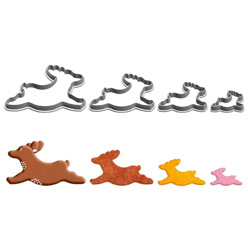 

Four Specifications Cartoon Animal Figure,Running Small Deer,Plastics Mould,Cake Fondant Tool,Cookie Sushi and Fruit Cutters