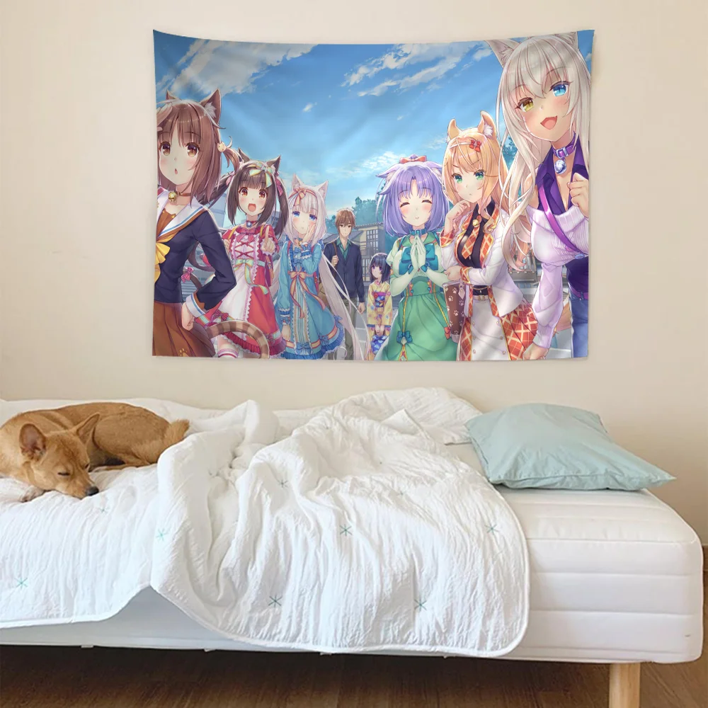 Некопара аниме гобелен из искусство научная фантастика домашний декор Настенный