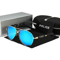 police fashion brand summer retro design mens sunglasses polarized pilot high definition driving mirror sunglasses men de sol