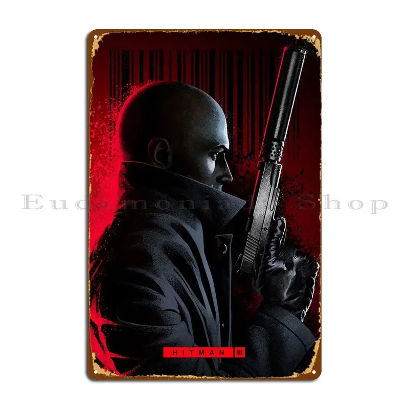 Hitman Металлические Вывески Печать Ретро Бар Дизайн Клуб Оловянная Вывеска Плакат