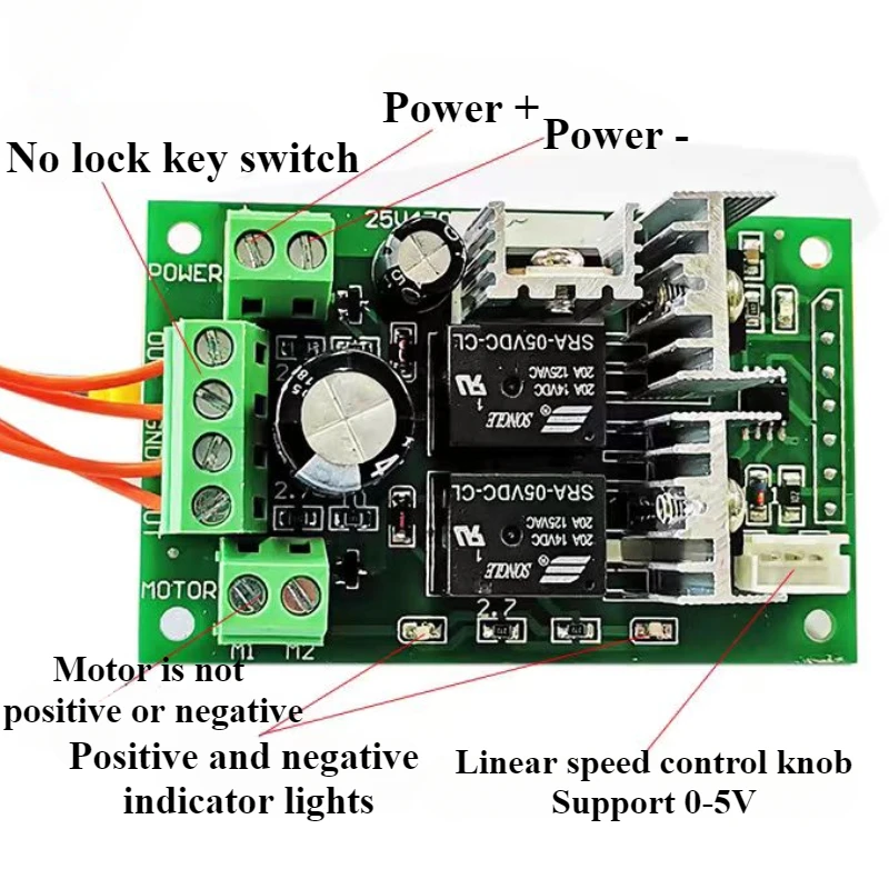 Контроллер двигателя постоянного тока с ШИМ 300 Вт 6 В/12 В/24 В 10 А переключатель