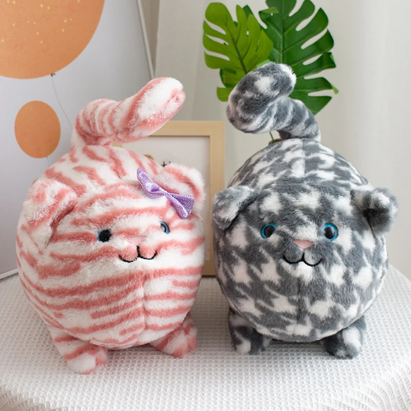 

Полосатая плюшевая игрушка в виде кошки, 30 см