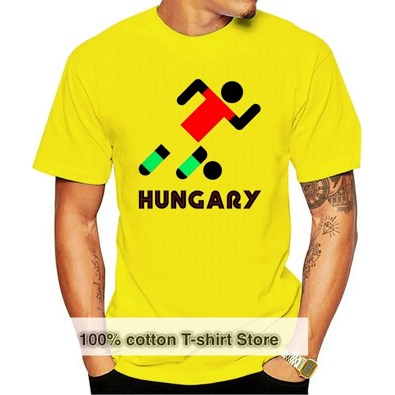 

Hungary Retro Football T-shirt Hungarian Stick Man 2016 European Soccer T Shirt