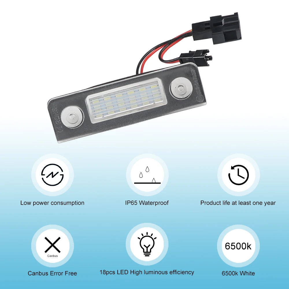 Skoda Octavia 2 Освещение Номерного Знака Для Личного Подъема Canbus 6500k Супер Яркий Белый