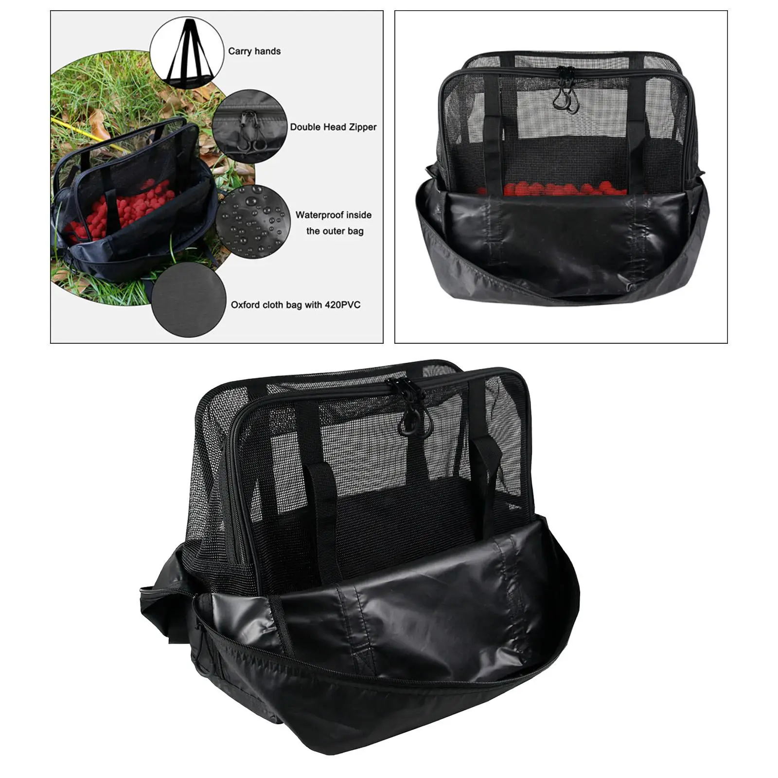

Premium Totes Bag Drying Net 2 Layers Mesh Fishing Net Hanging Dry Netting