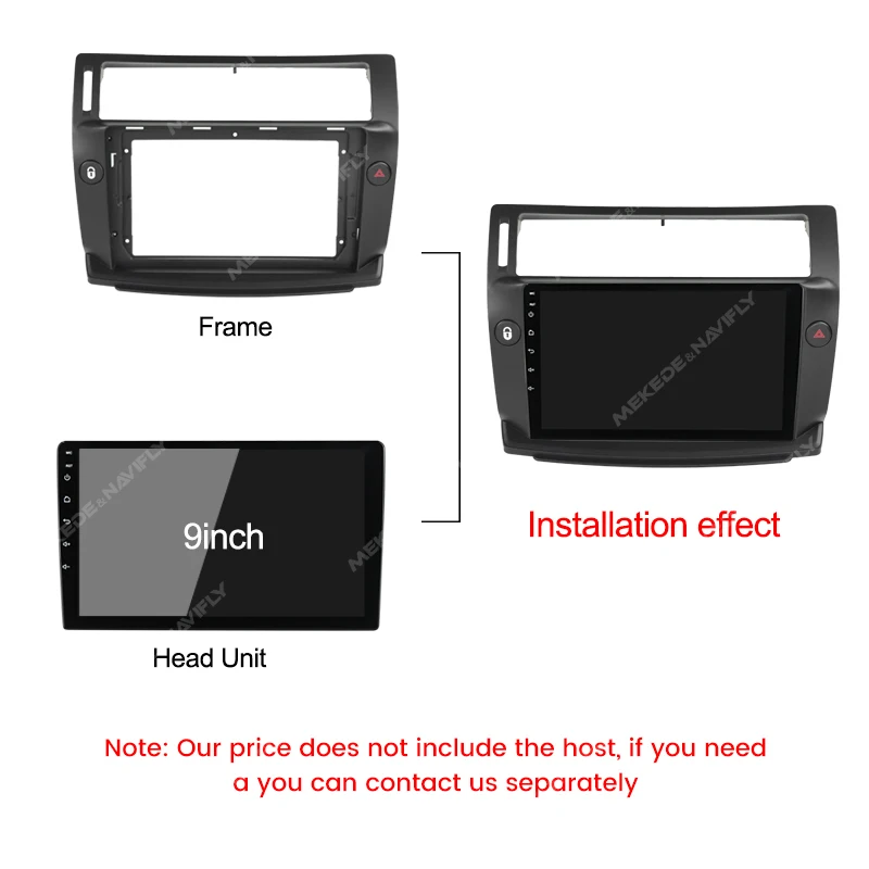 9-дюймовая Рамка-адаптер Автомобильного Радиоприемника Для Citroen C4 C-Triomphe C-Quatre