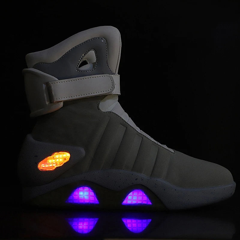 2019 New Boots for Men,Women,Boys and Girls USB chargeable Light Up Shoes Back to Future Women Boots