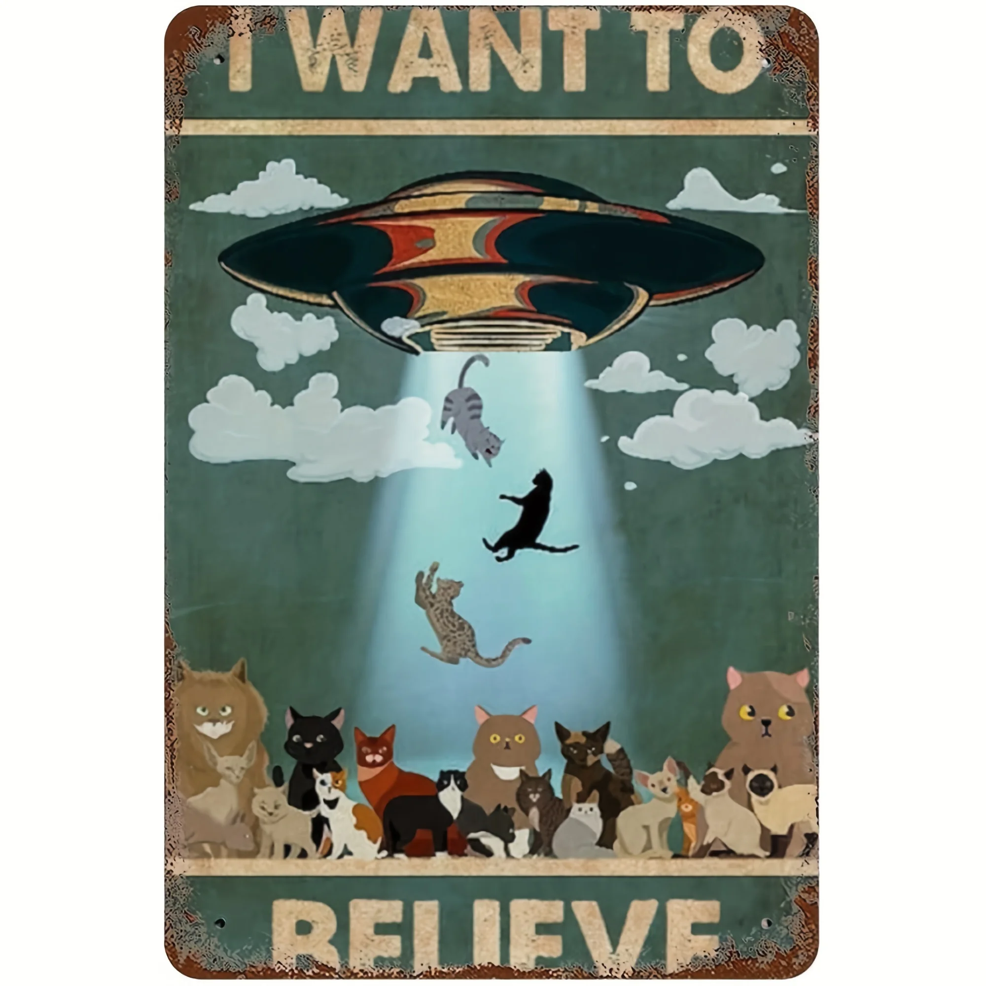 1 шт., жестяной ретро-знак «верь в тебя», 8x12 дюймов