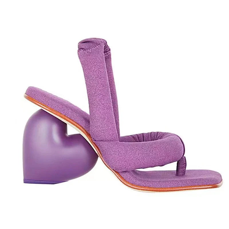 

PRXDONG Qulaity Women's Shoes 2023 New Fashion Summer High Heels Black Purple Dress Party Wedding Female Sandals Big Size 34-43