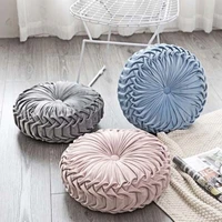 round solid decorative garden chair seat cushion velvet fabric backrest pad for christmas sofa bed pillow