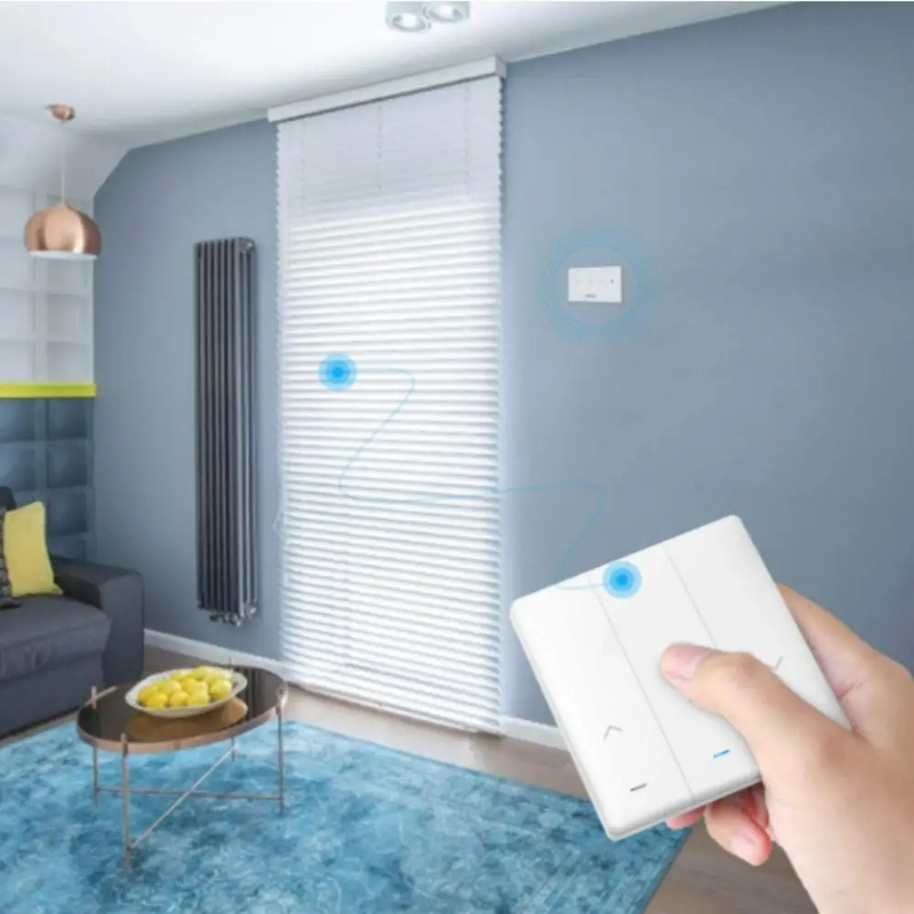 

2023 New Panel Tuya Window Curtain And Light Switch Diy App Control Wifi Bluetooth Rf Compatible Wireless Remote Control Switch